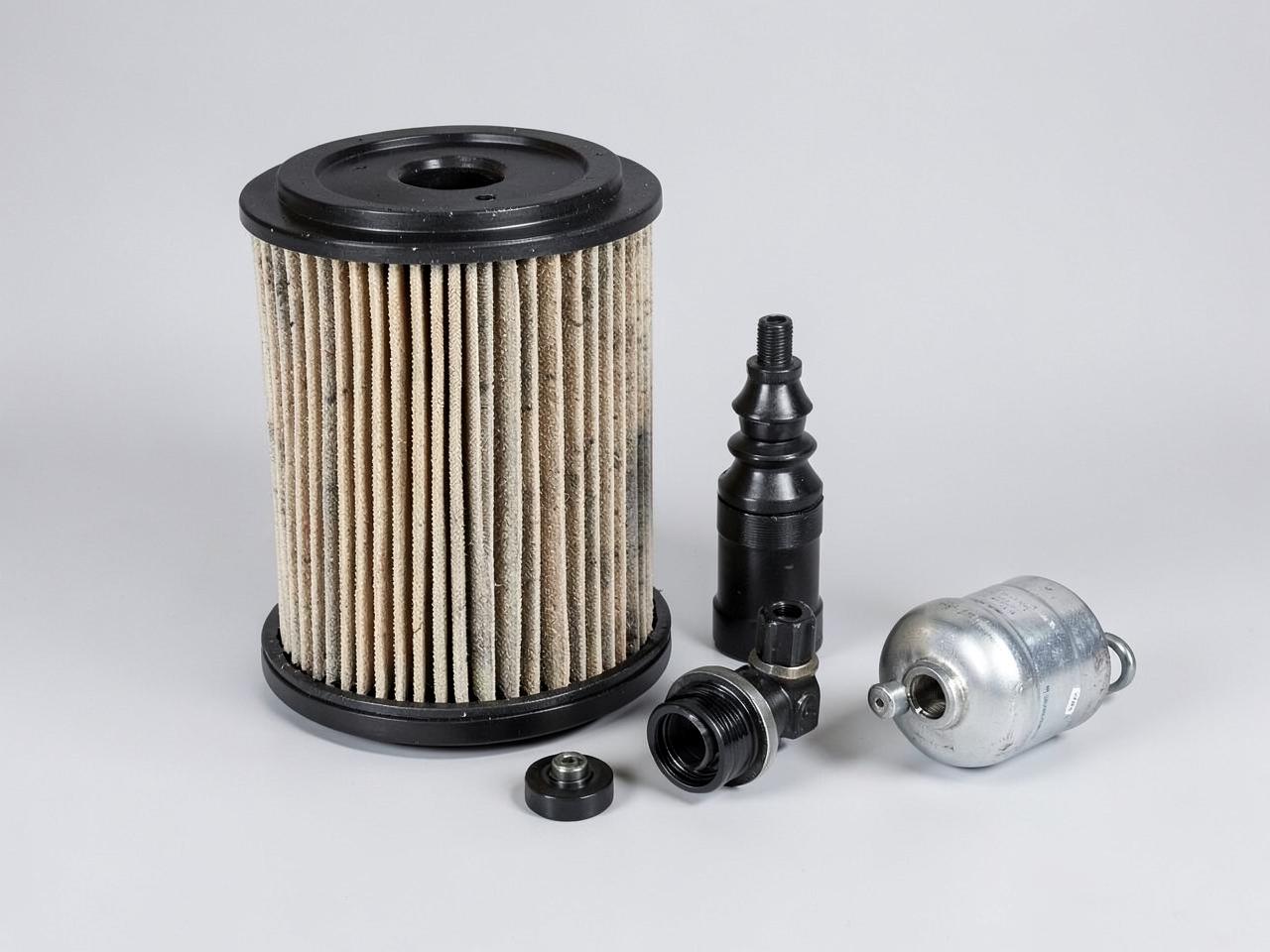 Heavy duty truck replacement parts including filter and shock absorber
