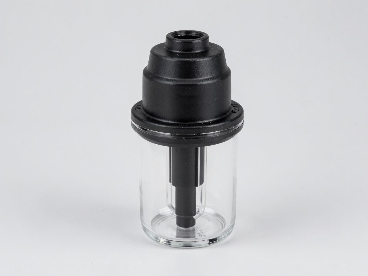 Diesel fuel water separator filter with transparent bowl